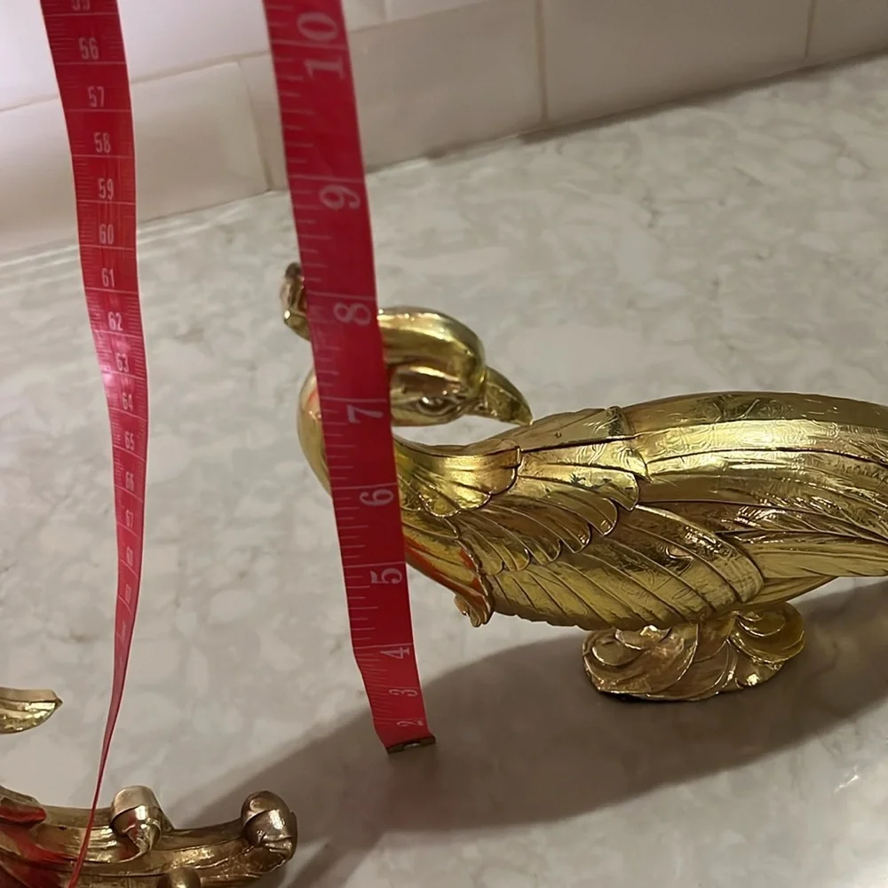 Vintage Syroco Gold Pheasant Peacock Mid Century Birds, Statues, Figurines - Picture 14 of 14